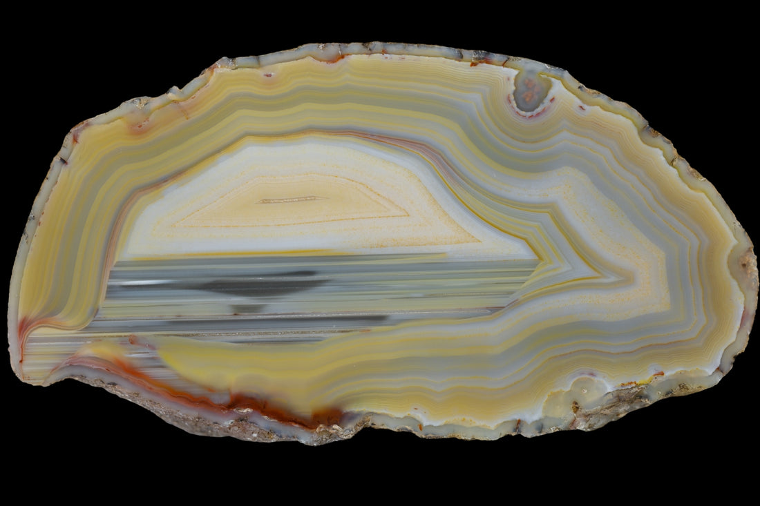 Seltene Achate von La Manea aus Patagonien. (: